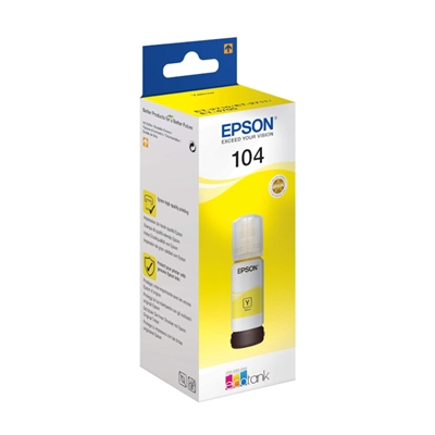 Epson Botella Tinta Ecotank 104 Amarillo 70ml